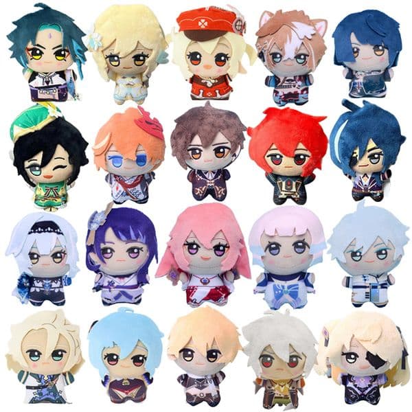 10CM New Mini Impact Tartaglia Zhong Li Fischl Traveler Plush Pendant Toy Doll Keychain Backpack Accessorie for Gift