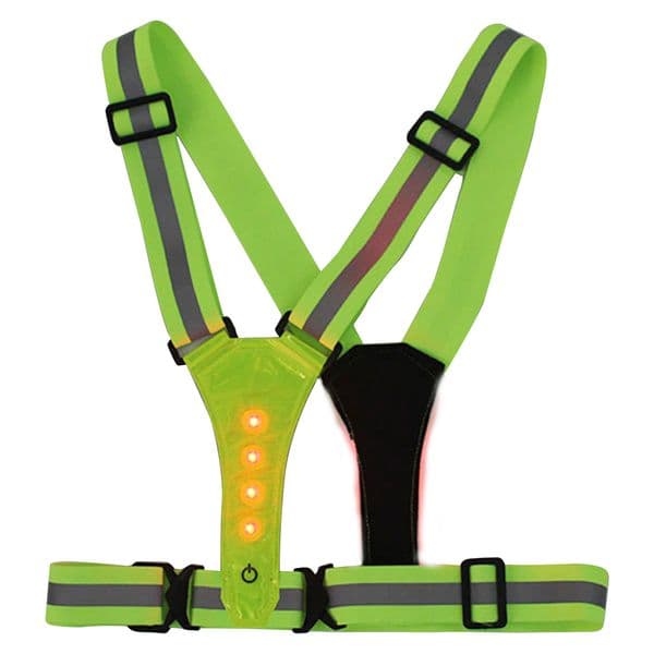 Super Bright LED Reflective Vest Visible Adjustable LED Safety Vest For Running