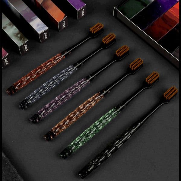 6 pcs Colorful Crystal Handle Toothbrush Soft Bristle Teeth Whitening Family Toothbrushes Dental Oral Care Travel Essentials
