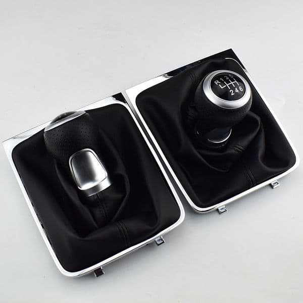 5/6 Speed M Gear Shift Knob Lever Stick Gaiter Boot Cover Collar For Volkswagen VW Passat B6 2005-2011 Car Styling Accessories