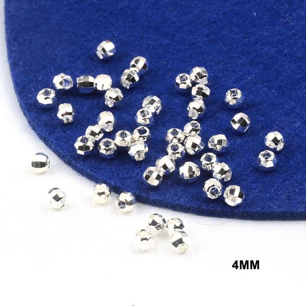 Gold Silver Color Round Spacer Bead Ball End Metal Seed Beads For Bracelet Necklace DIY Jewelry Making Charm Accessories
