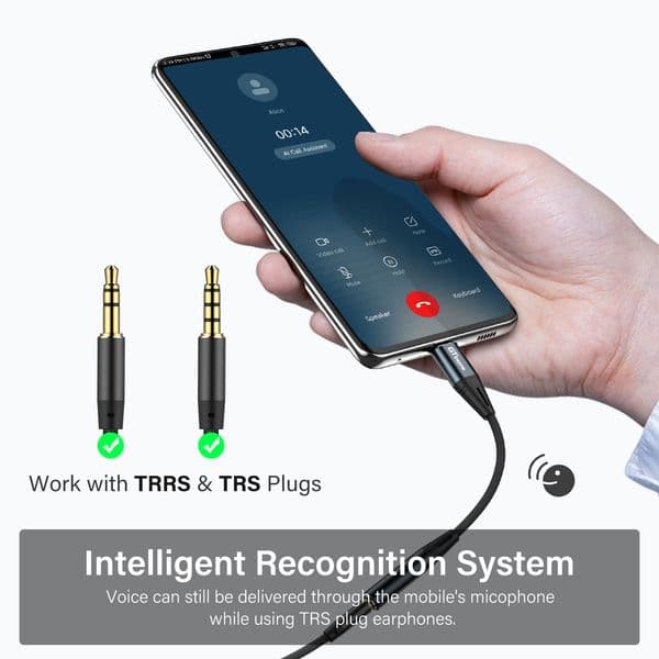 USB Type C to 3.5mm Earphone Jack OTG Adapter DAC Chip USB C 3.5 mm Headphone Audio Aux Cable For Xiaomi Mi 12 Samsung Oneplus 9