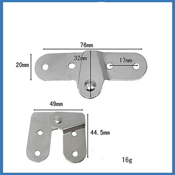 2PCS Storage Cabinet Folding Table Hinge Furniture Hardware Bifold Hinge