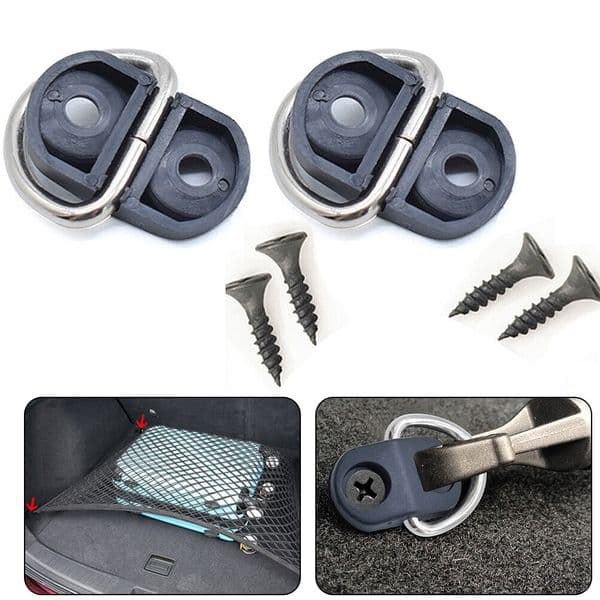 Part Fixings Clips 2X Accessories Cargo Net Fixings Clips Floor Rear Ring Loop Hanging Tie Down Hook Trunk Boot