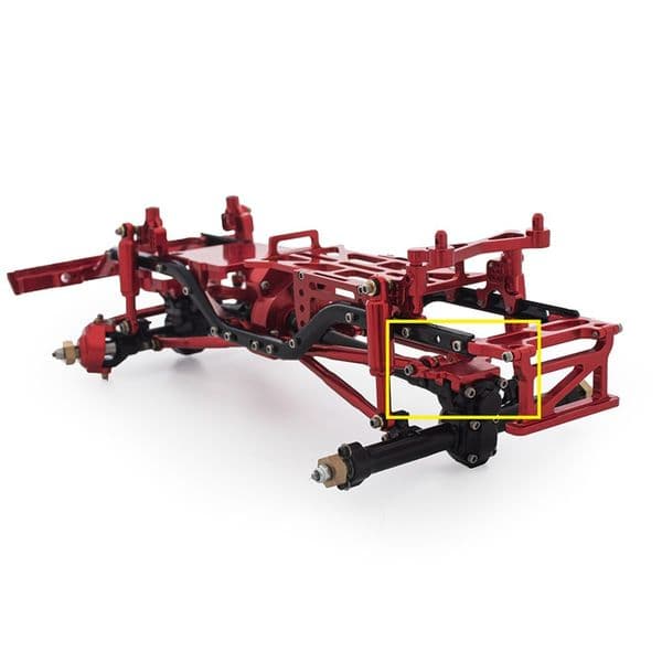 Aluminum Alloy Rear Axle Truss Upper Link Mount Base for Axial SCX24 90081 C10 AXI00002 1/24 RC Crawler Car Upgrade Parts