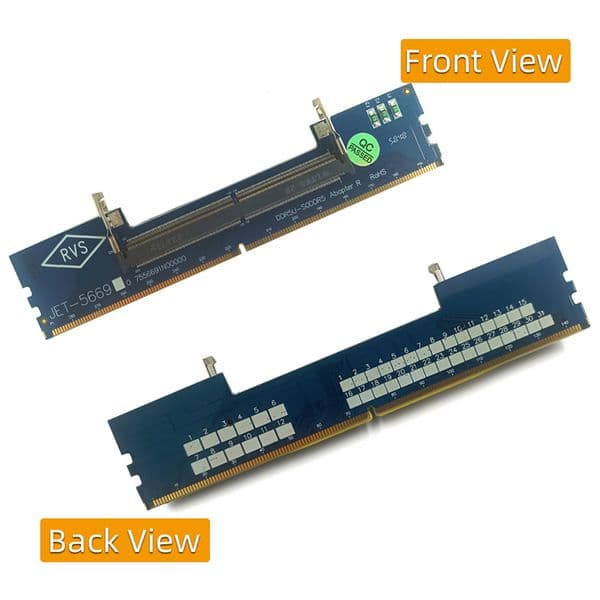 Laptop DDR5 RAM to Desktop PC RAM Adapter Card DDR5 U-DIMM to SO DDR5 Converter Laptop SO-DIMM to Desktop UDIMM Memory RAM Riser