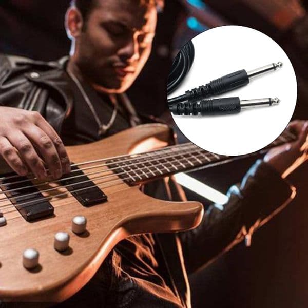 Guitar 6.35mm 1/4" Mono Jack Instrument Cable Guitar Amp Keyboard Mixing Desks