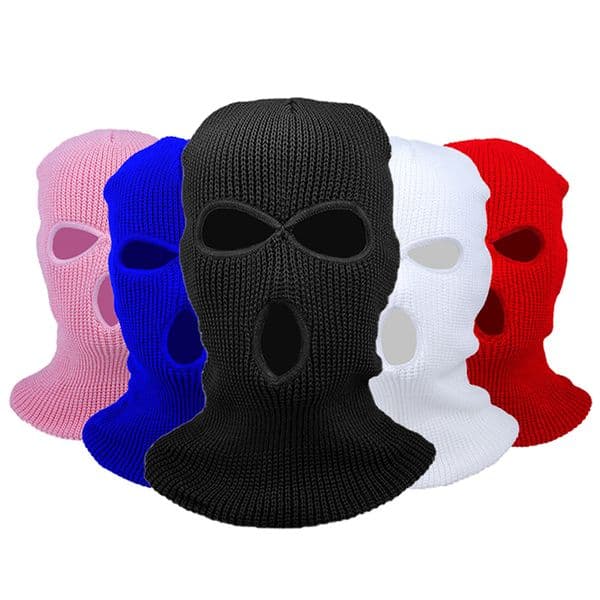 1PC Full Face Cover Ski Mask Cycling Hat 3 Holes Balaclava Army CS Windproof Knit Beanies Bonnet Winter Warm Unisex Cap