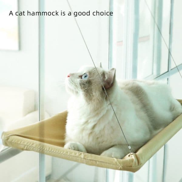 Hanging Cat Bed Pet Cat Hammock Aerial Cats Bed House Kitten Climbing Frame Sunny Window Seat Nest Bearing 20kg Pet Accessories