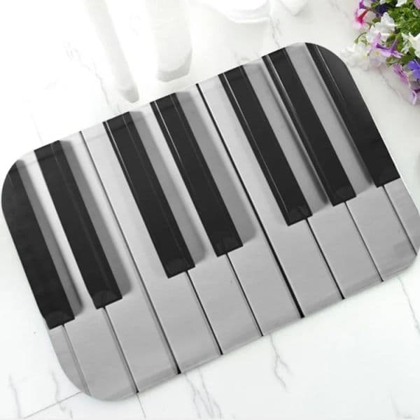 Welcome Mat Modern Piano Notes Entrance Doormat Bedroom Living Room Hallway Floor Rug Anti-slip Carpet Home Decoration