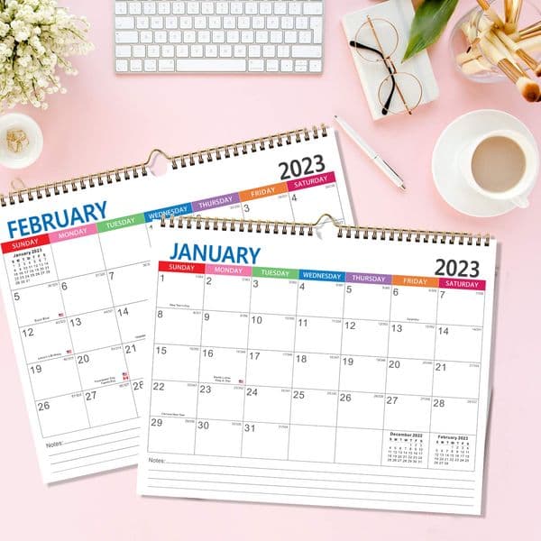 Desk Calendar 2023 Simple Solid Color Large Office Desk Calendar Time Management Planner Monthly Planner Desktop Calendar