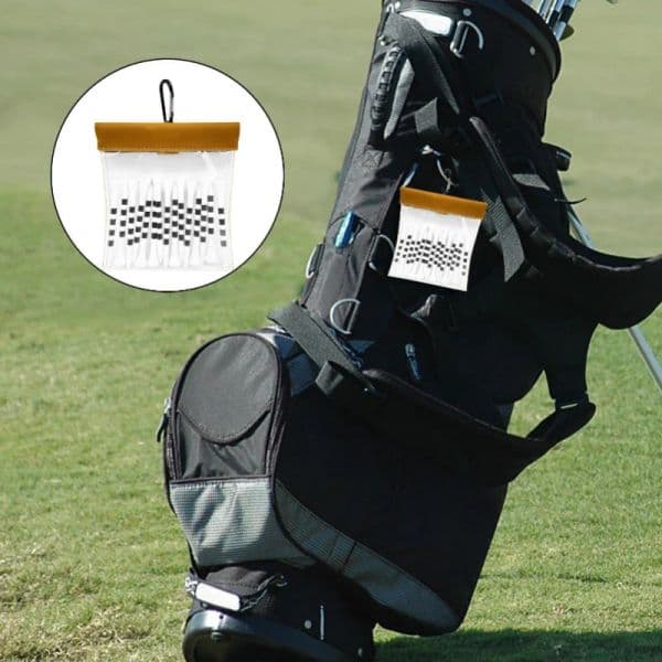 Golf Pouch Bag Golf /Ball Bag With Clip Clear Transparent Squeeze Top Pocket To Store Golf Accessories And Valuables