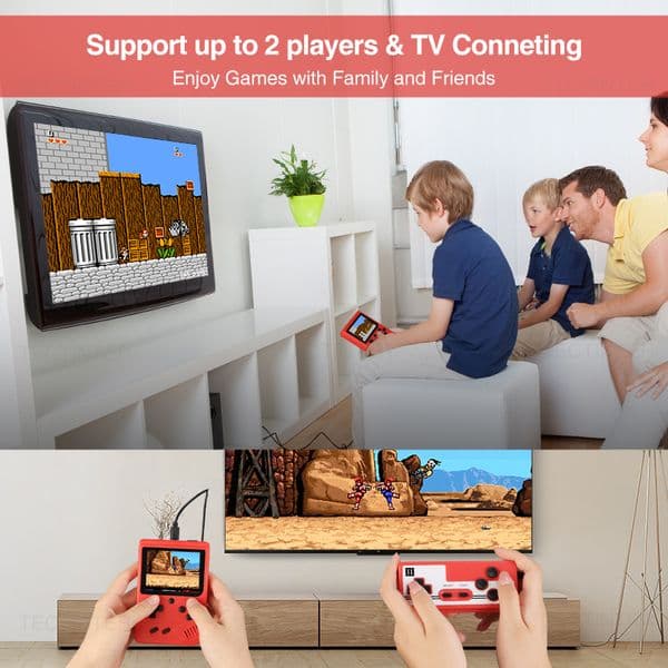 Retro Portable Mini Video Game Console 3.0 Inch LCD Screen Kids Gift 8-Bit Handheld Game Player Built-in 400 games AV Output