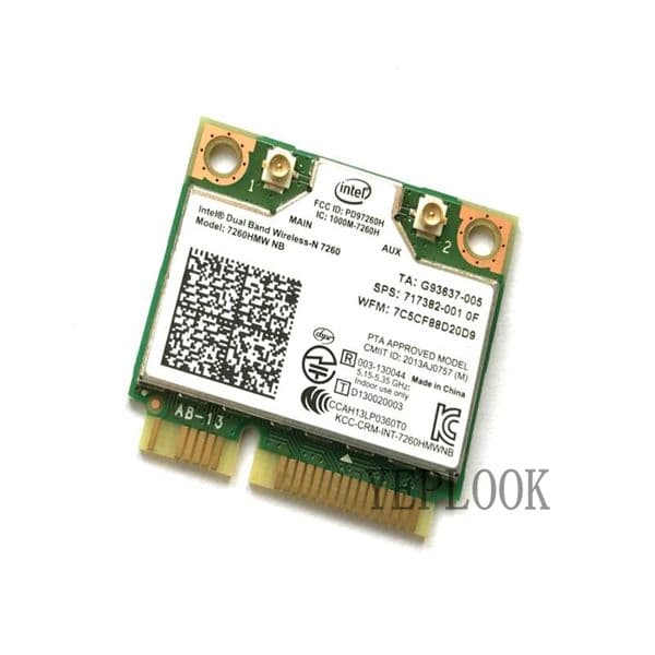 Wireless-N 7260NB 7260HMW NB 300Mbps Dual Band 2.4G/5Ghz Mini PCI-E Intel Wifi Card for Dell Asus Acer Laptop Desktop