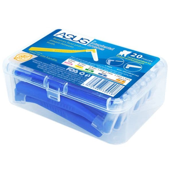 20Pcs/Box Deep Cleaning Oral Hygiene L-shaped Interdental Brush Orthodontic Care Kit Toothbrush Braces Beauty Health Safe Tool