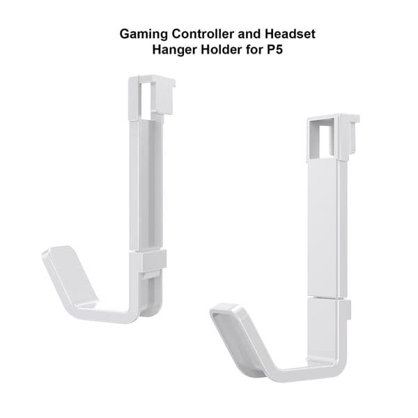 Gaming Headset Controller Hook Holder Space Saving Stand Hook Headphone Hanger Stable Display Stand for PS5/PS5 Slim Console