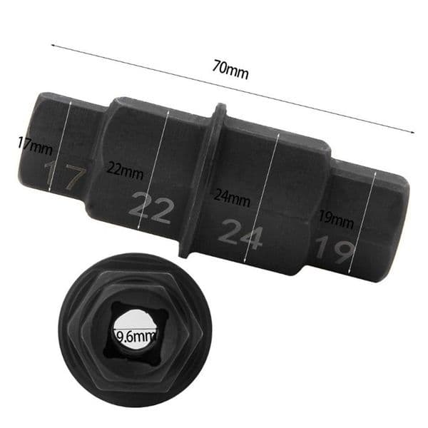 Motorcycles Hex Axle Tool 17mm 19mm 22mm 24mm Axle Hex Allen Spindle Driver Spindle Socket Adapter Hex Axle Tool