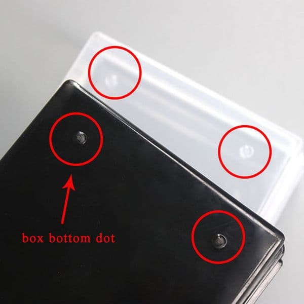 Rectangle Idol Card Storage Box Plastic Desktop Office Stationery Orangizer Black Transparent Art Tool Bead Container
