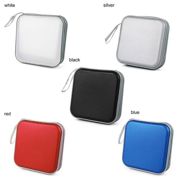 new Portable 40 Disc Double-side CD DVD Storage Sleeve Case Organizer Holder Hard Box 2025 Wallet Album Sliver/White/Red/Black/Blue