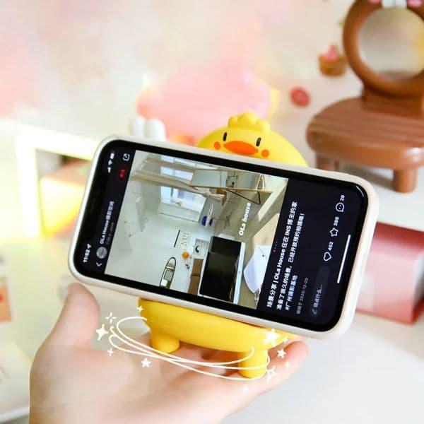 Cute new Animals 2025 Phone Holder with Mirror Kawaii Adjustable Phone Bracket Office Tablet Support Phone Stand Holder Desk Organizer