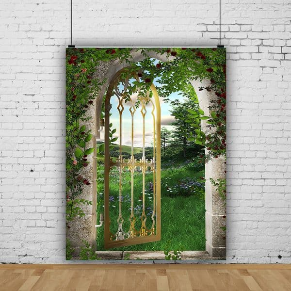 SHUOZHIKE Fairy Tales Wonderland Photography Backdrop Fantasy Dream Gate Birthday Portrait Background Photo Studio QH-02
