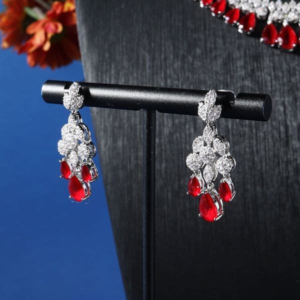 TIRIM 4PCS Necklace Sets for Women Water Cubic Zirconia Jewellery Set Dubai Saudi Party Engagement Accessory Drop Shipping