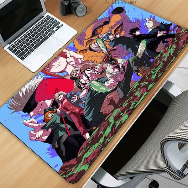 Mousepad Gamer Chainsaw Man Anime Mouse Pad 900x400 Gaming Accessories Deskmat Desk Mat Game Mats Mause Office Pads Pc Xxl Large
