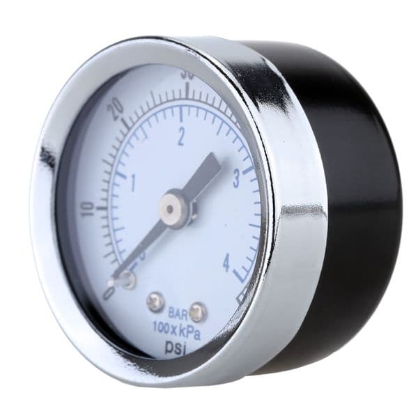 0-60 PSI 1/8" BSPT Air Compressor Hydraulic Pressure Gauge 0-60 PSI Back Mount 40mm Dial Plate