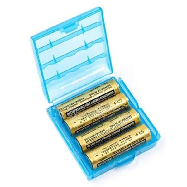 1/5pcs Coloful Battery Holder Case 4 AA AAA Hard Plastic Storage Box Cover For 14500 10440 Battery