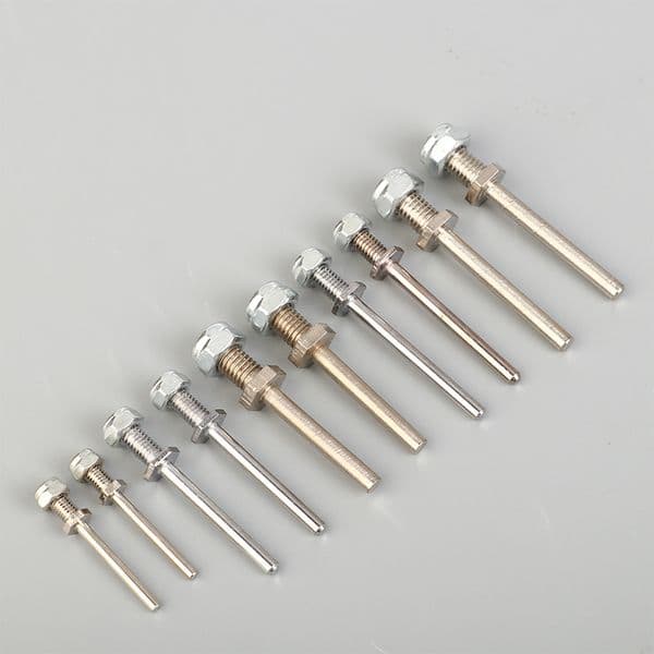 1Pair D3/D4/D5 Landing Gear Wheel Shaft M5/M6/M8 Steel Axle With Nuts Assembly Kit For RC Airplane Model DIY Parts