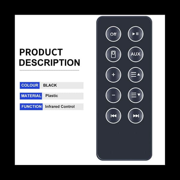 New Remote Control Replacement for Bose Sounddock 10 SD10 Bluetooth-Compatible Speaker Digital Music System