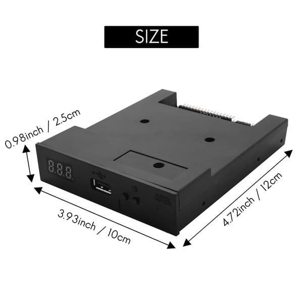 SFR1M44-U100K Black 3.5 inch 1.44MB USB SSD FLOPPY DRIVE EMULATOR for YAMAHA KORG ROLAND Electronic Keyboard GOTEK