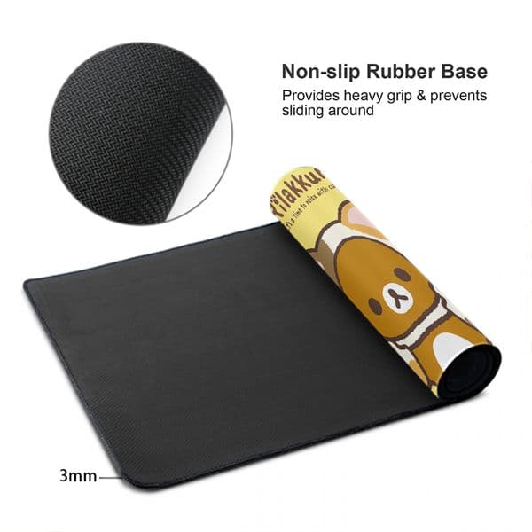 Korilakkuma Rilakkuma Mouse Pad Kawaii Gaming Accessories Rubber PC Gamer Computer Keyboard Desk Mat CS GO LOL Mousepad
