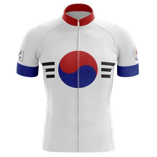 South Korea Cycling Team Jersey Man's Summer Short Sleeves Jersey MTB Bicycle Clothing Ropa Ciclismo Maillot Quick Dry Bike Tops