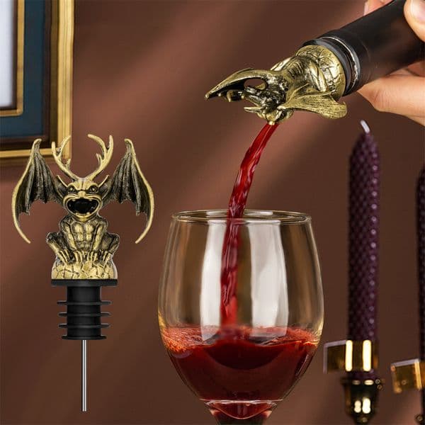Elk Horn Gargoyle 2-in-1 Wine Pourer Bottle Stoppers Bar Tools Party Drinks Wine Aerators Kitchen Tool Accessories