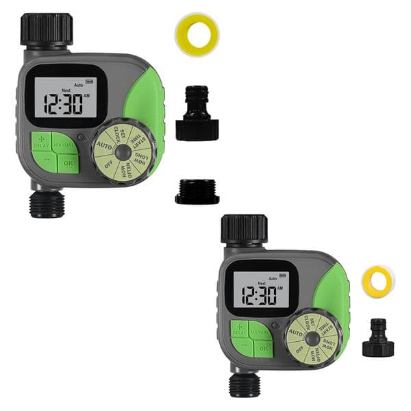 Sprinkler Timer Outdoor, Programmable Water Timer For Garden Hose, Waterproof Hose Timer With Rain Delay/Manual