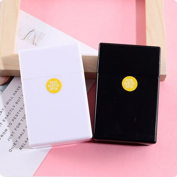 Flip Cover Idol Photo Storage Box Solid Photocard Holder Desktop Orangizer Container Stationery Sticker Storage Case