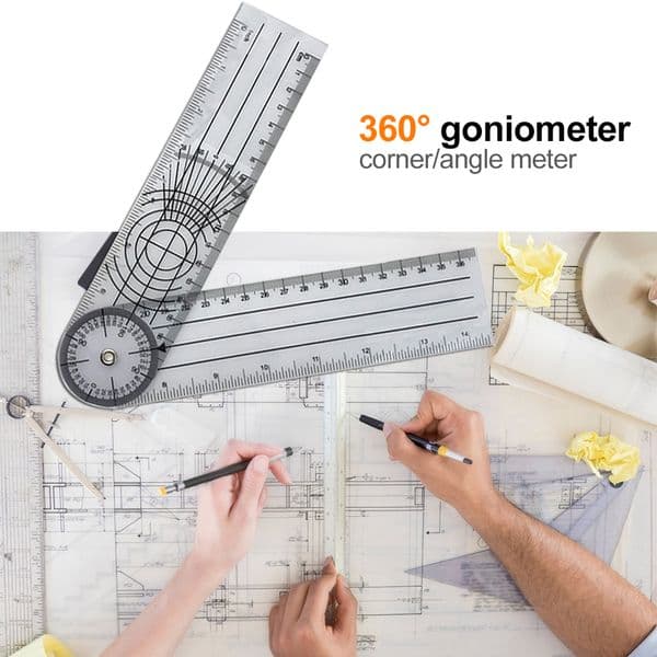360 Degree Goniometer Professional Measuring Ruler Wear-resistant Angle Meter Accessories Orthopedics Tool for Elbows Knees