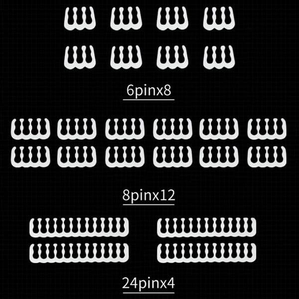 24PCS/Lot PC Cable Comb Motherboard 6/8/24Pin Cable Comb Computer Wire Management Clamp PC Power Wires Clip