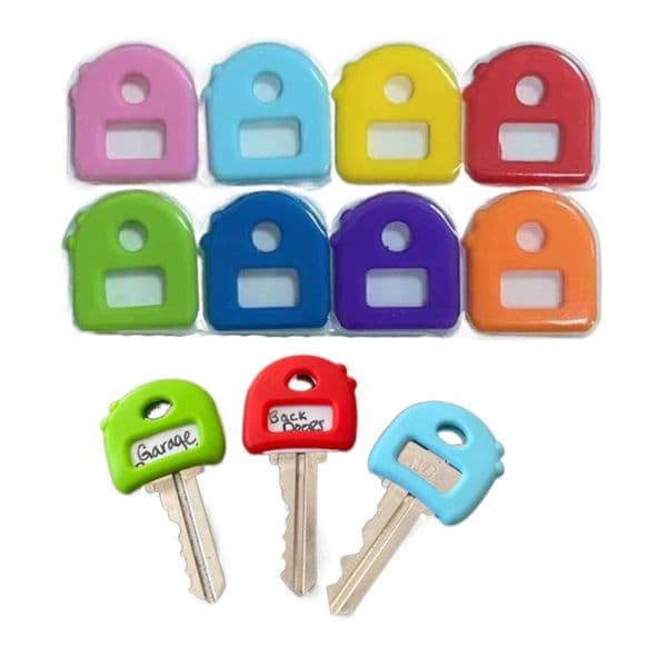 2Pack Label Key Cap Covers Useful Elastic Organizer Tags Key Identifier Multicolor Topper Key Holder