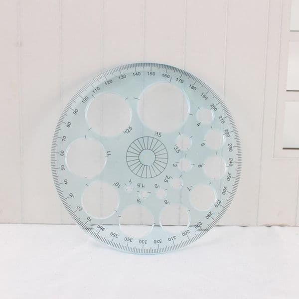 360 Degrees Round Ruler Template Geometry Circle Patchwork Drafting Supply Ruler Portable Measure Accurately Tool