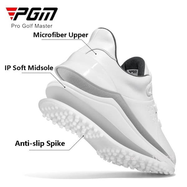 PGM Men Microfiber Leather Golf Sneakers Male Breathable Anti-slip Spike Golf Shoes Men Waterproof Rotating Buckle Sport Shoes