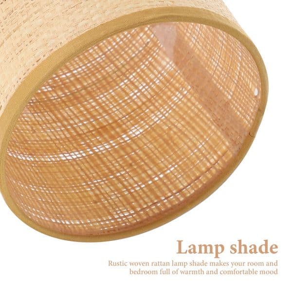 Woven Lampshade Decorative Rattan Lamp Shade for E27/E14 Table Lamps Floor Lights be60f