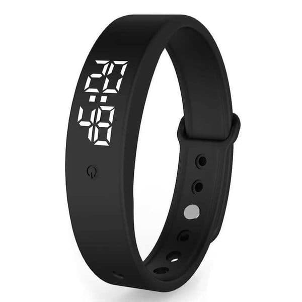 New Arrival LED digital smart bracelet monitor thermometer vibration aluminum wristband smart bracelet waterproof smart wristband Z241114