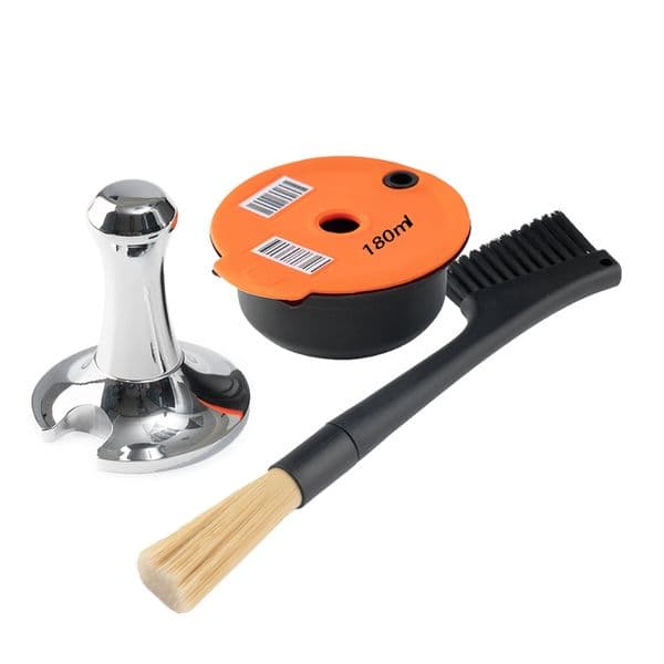 Reusable Coffee Capsules With Coffee Powder Hammer Double Head Coffee Brush For Machines