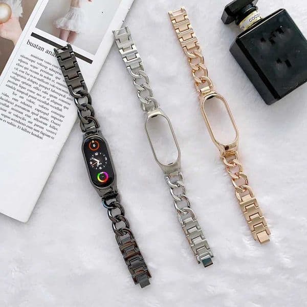Miband wristband accessories Mi Band 8 7 6 5 4 3 Smartwah bracelet replacement zinc alloy chain dress ultra-thin M241115