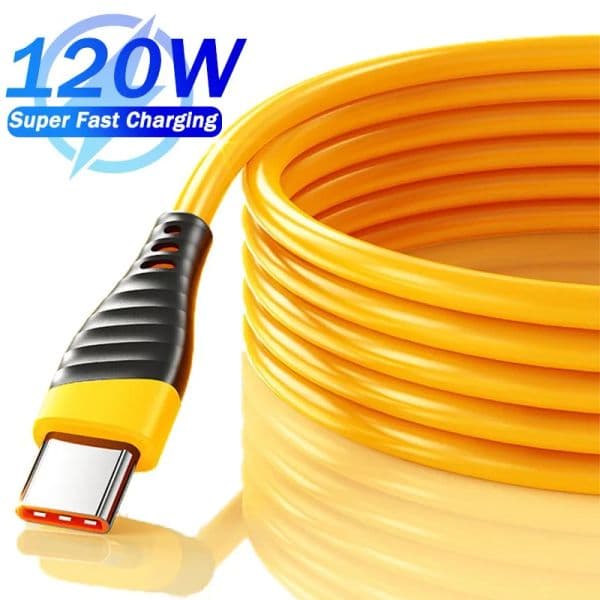 120W 6A USB Type C Cable Super Fast Charing Line For Xiaomi Samsung Huawei Honor Quick Charge Data Cords USB C Cables 1M/1.5M/2M
