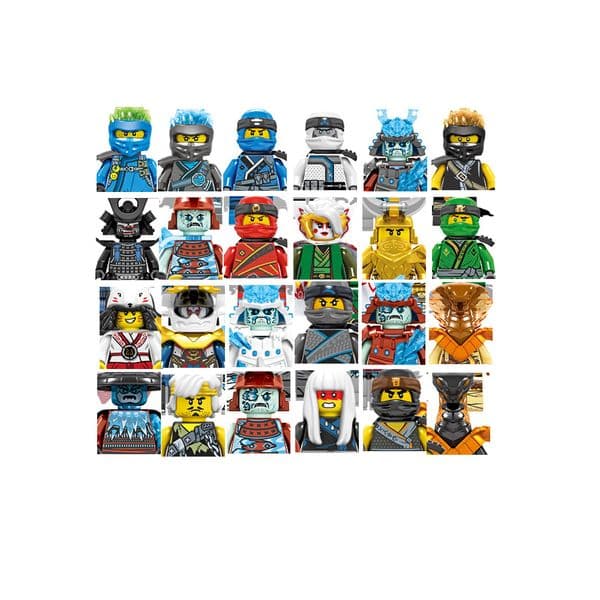 24Pcs/Lot Anime Movie Characters Ninja Go Dolls with Luxury Accessories Building Blocks Mini Action Figures Kids Educational Toys Set DG1002