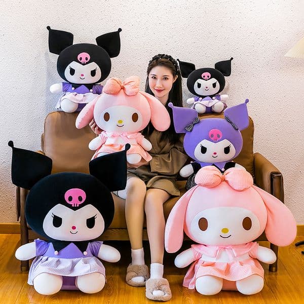 40CM Plushies Dolls Cartoon Kuromi Stuffed Plush Doll My Melody Plush Toys Pillow Room Decoration Children Birthday Gifts
