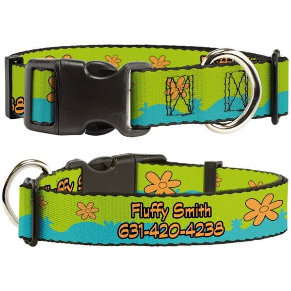Buckle-Down Scooby Doo The Mystery hine Paint Job Personalized Dog Collar 123